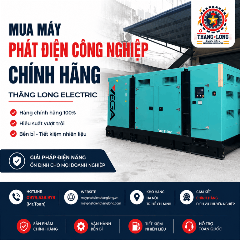 Mua Máy Phát Điện Công Nghiệp Chính Hãng – Thăng Long Electric