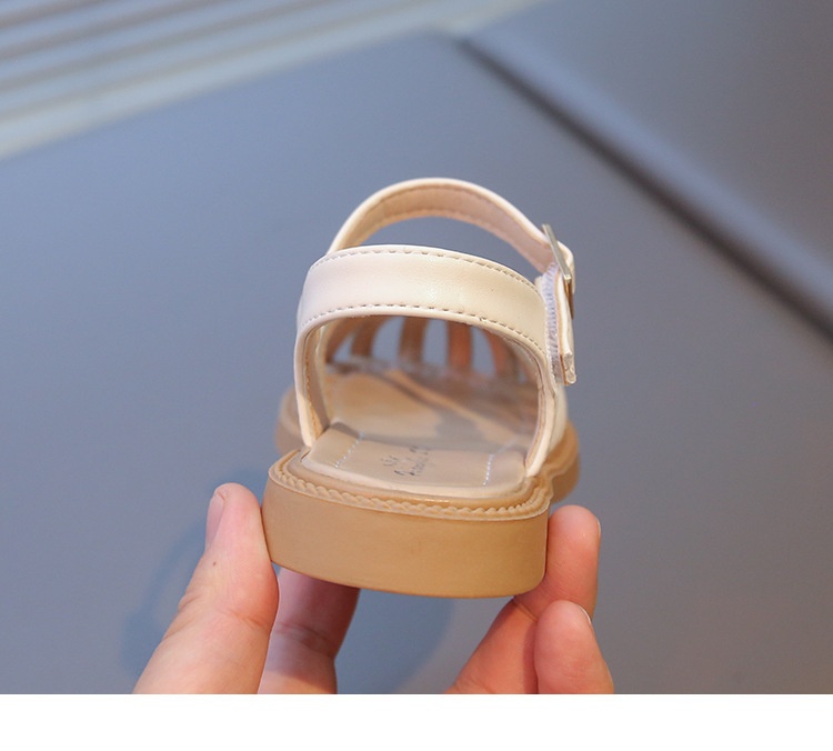 M185 Sandal Bé Gái Quai Đan Bịt Mũi Đính Nơ Xinh Xắn – Dép Sandal Trẻ Em Da Mềm Phong Cách Hàn Quốc Đi Học, Đi Chơi