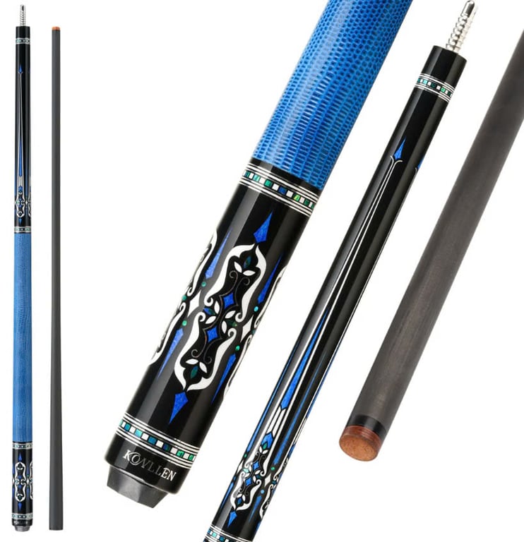 Gậy Konllen AMG-2F Sợi Carbon tay cầm da kèm hộp gỗ cao cấp