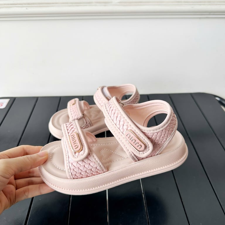 M179 Sandal Bé Gái Quai Dán Vân Đan Miu Miu Hàn Quốc (Size 26-37)