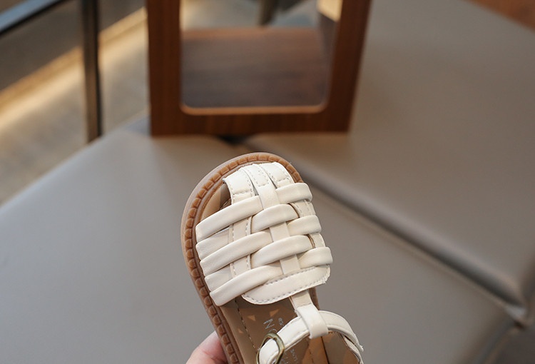 M204 Sandal Rọ Cho Bé Gái Bé Trai Da Mềm Rọ Đan Dáng Vintage – Dép Sandal Trẻ Em Quai Dán Đi Học, Đi Chơi