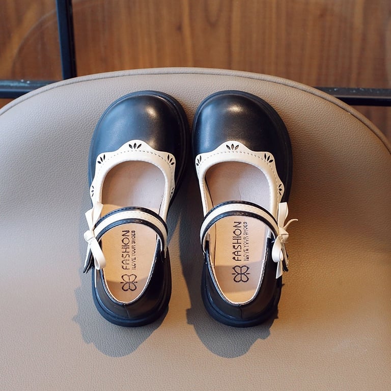 M012 Giày Búp Bê Mary Jane Vintage Viền Răng Cưa Cho Bé Gái (Size 25-31)