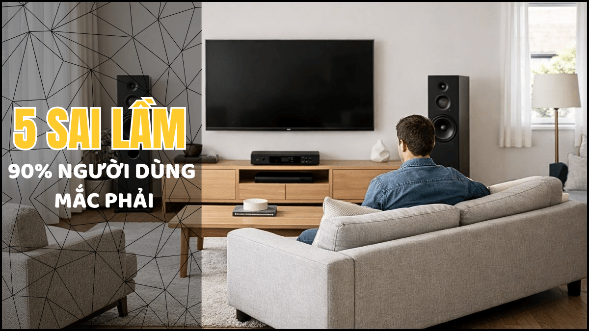 Cách phối ghép dàn âm thanh gia đình chuẩn như rạp hát: 5 sai lầm 90% người dùng mắc phải