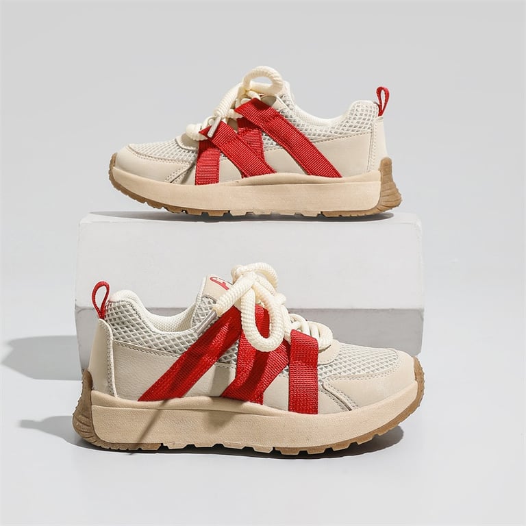 M050 Giày Thể Thao Trẻ Em Phối Lưới Dây Thừng Xoắn – Sneaker Bé Trai & Bé Gái Phong Cách Hàn Quốc Đai Đan Năng Động Đi Học, Đi Chơi (Size 27 - 37)
