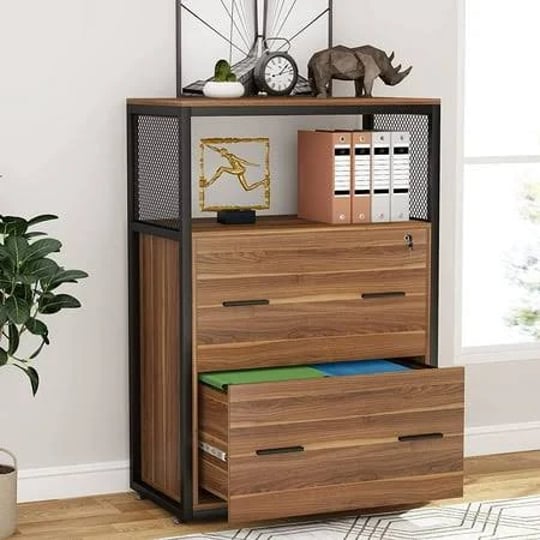 2-drawer-file-cabinet-lateral-filing-cabinet-large-printer-stand-black-1