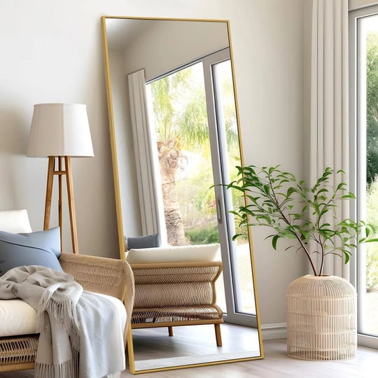21-in-w-x-64-in-h-rectangle-metal-framed-gold-tempered-glass-modern-full-length-standing-mirror-1