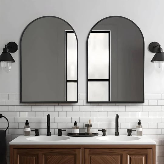 24-in-w-x-31-in-h-arched-mirror-black-framed-aluminum-alloy-wall-mirror-set-of-2-1