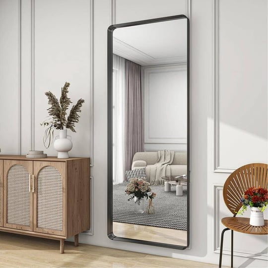 24-in-w-x-71-in-h-rectangular-modern-black-aluminum-deep-framed-full-length-mirror-wall-mirror-1