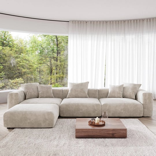 4-piece-l-shape-sectional-sofa-corduroy-upholstered-couch-with-ottoman-beige-1