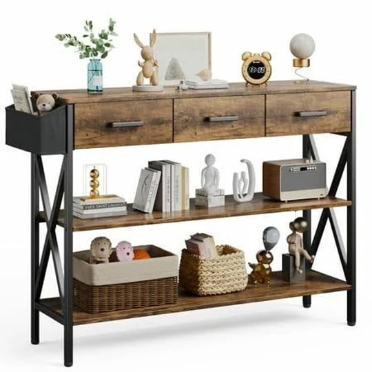 47-entryway-table-lofka-console-table-sofa-table-with-3-drawers-3-tier-storage-shelves-fabric-bag-ru-1