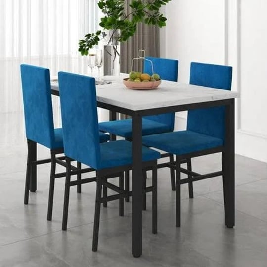 5-piece-kitchen-dining-table-and-chair-set-dining-room-table-set-with-faux-marble-table-velvet-padde-1