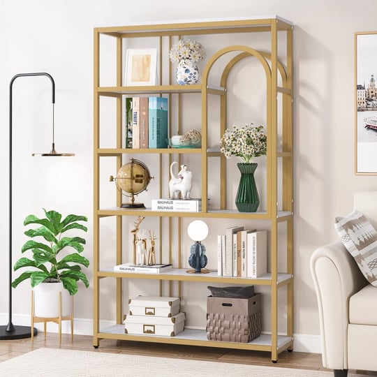 6-shelf-etagere-bookcase-bookshelf-71-inch-tall-modern-bookshelves-gold-and-white-1
