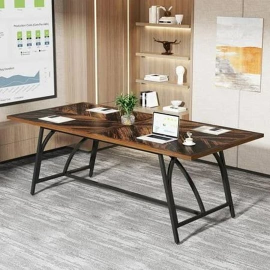 6ft-conference-table-rectangle-meeting-table-for-6-8-people-70-86-inches-conference-room-table-brown-1
