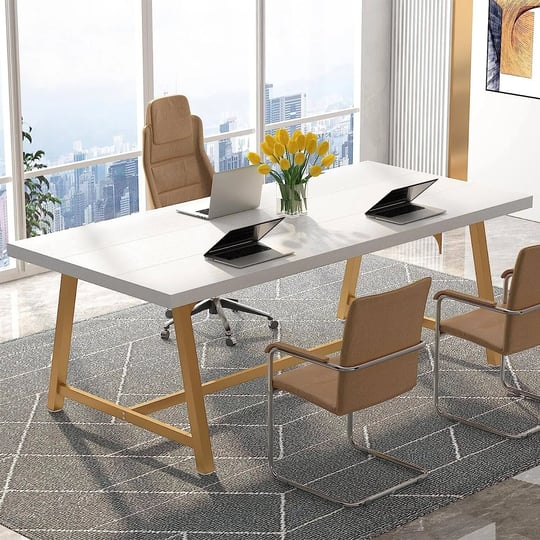 6ft-rectangle-conference-table-6-people-meeting-table-white-and-gold-1