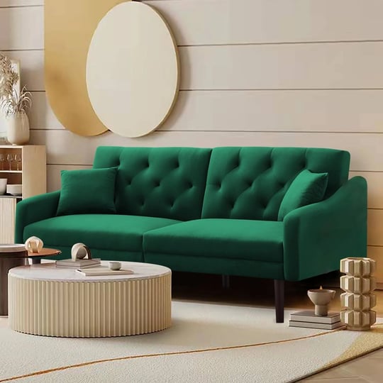 73-convertible-velvet-futon-sofa-bed-green-twin-1