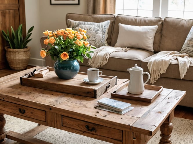 Farmhouse-Coffee-Table-Set-1