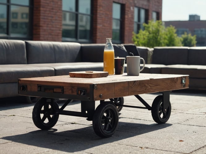 Industrial-Coffee-Table-With-Wheels-1