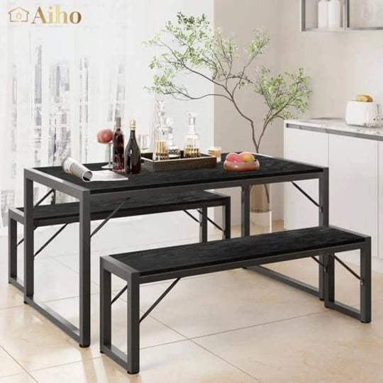 aiho-45-5-dining-table-set-for-4-with-2-benches-for-kitchen-dining-room-gray-1
