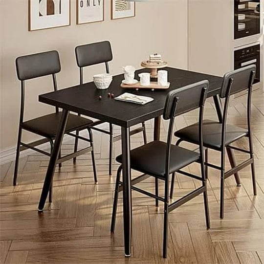 aiho-dining-table-set-for-4-5-piece-kitchen-table-and-chairs-set-for-dining-room-kitchen-black-size--1