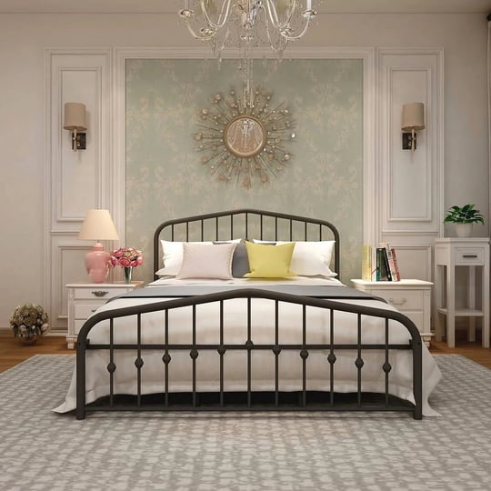 alazyhome-black-platform-metal-bed-frame-suitable-all-ages-full-1