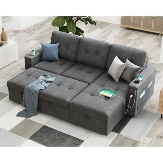 amerlife-84-inch-sleeper-sofa-with-2-usb-cup-holders-l-shape-sofa-with-storage-chaise-dark-grey-gray-1