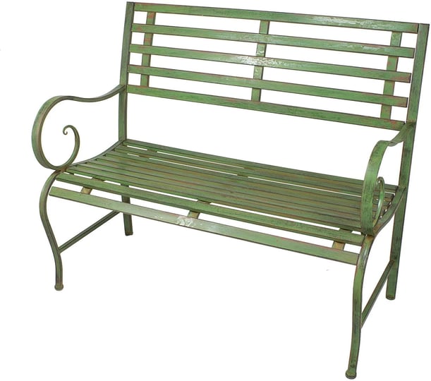 antique-green-outdoor-safe-metal-garden-bench-by-upper-deck-1