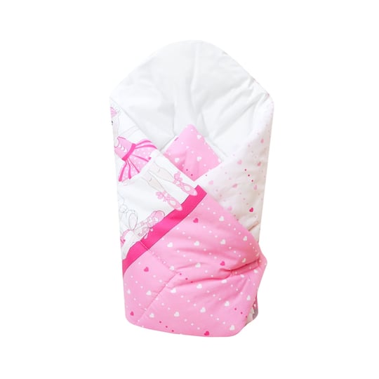 baby-essentials-dusty-rose-swaddle-blanket-with-headband-set-1