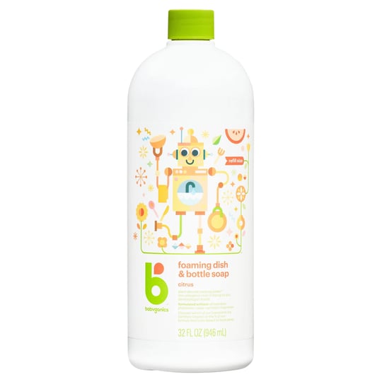 babyganics-dish-dazzler-foaming-dish-bottle-soap-refill-citrus-32-fl-oz-bottle-1