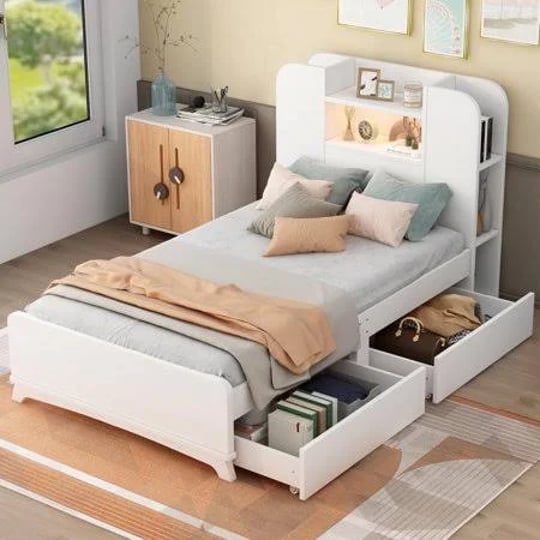 bellemave-twin-size-storage-platform-bed-with-bookshelf-headboard-light-strip-wooden-twin-bed-frame--1