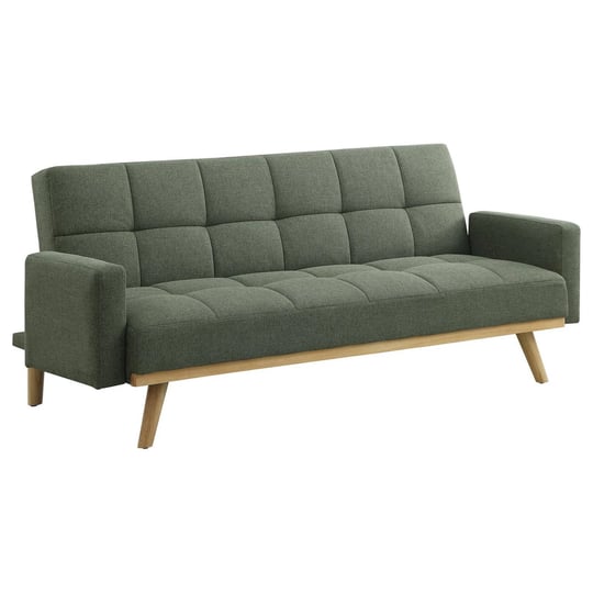 benjara-kori-78-inch-sofa-futon-bed-with-tufted-green-fabric-angled-wooden-legs-1