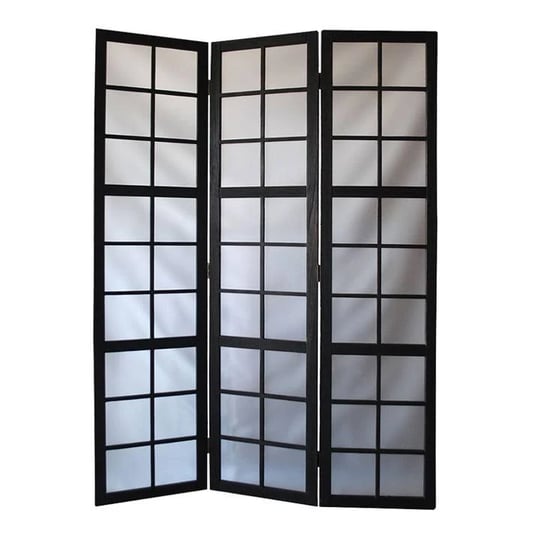 benzara-3-panel-room-divider-with-frosted-glass-like-plastic-inserts-black-and-white-1