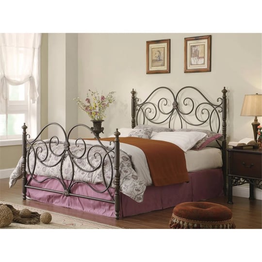 benzara-fine-looking-queen-size-metal-bed-with-scroll-details-bronze-1