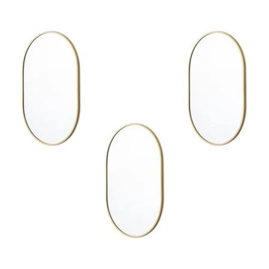 better-homes-garden-3pc-indoor-gold-oblong-shaped-modern-wall-mirror-set-1