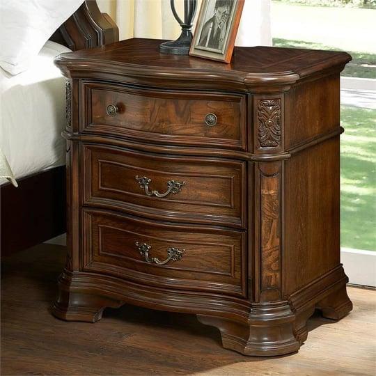 bowery-hill-brown-cherry-3-drawer-nightstand-1