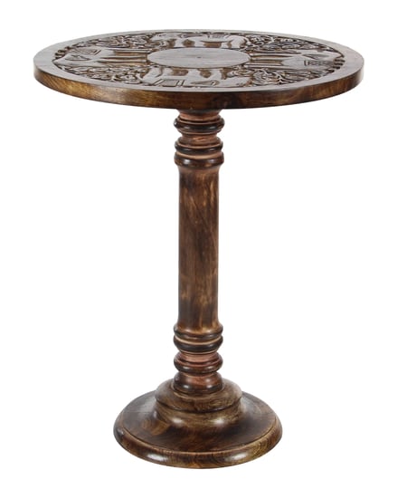 brown-carved-elephant-wood-accent-table-1