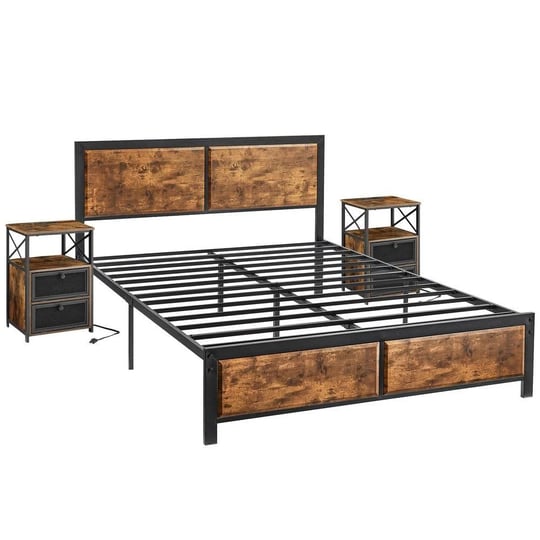 brown-wood-plus-metal-panel-queen-platform-bed-frame-and-dual-black-nightstands-3-piece-bedroom-set--1