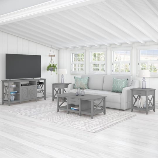 bush-furniture-key-west-tall-tv-stand-with-coffee-table-and-set-of-2-end-tables-in-pure-white-oak-1