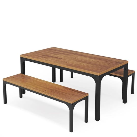 byblight-55-in-farmehouse-brown-wooden-rectangular-4-legs-dining-table-set-with-2-benches-seating-6--1