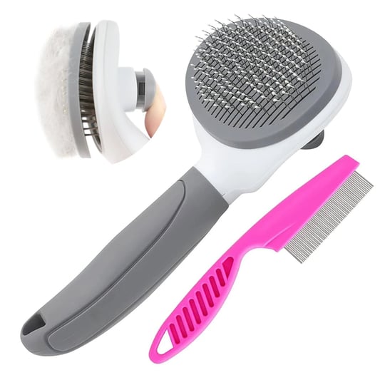 cat-brush-for-shedding-and-grooming-pet-self-cleaning-slicker-brush-with-cat-hair-comb-grey-1