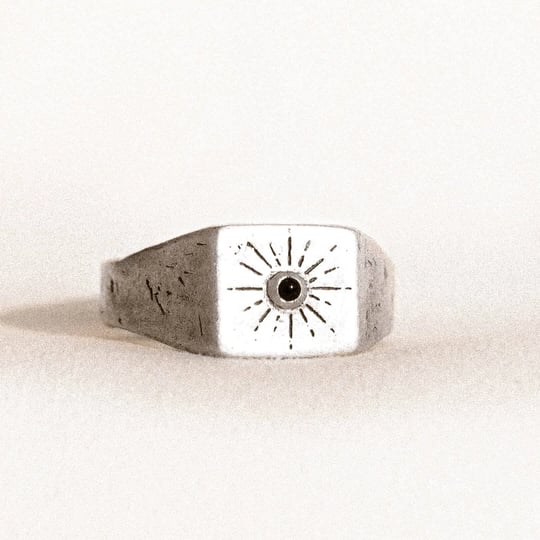 chaos-theory-signet-solid-silver-mens-handmade-recycled-sterling-ring-cool-minimalist-engraved-salty-1