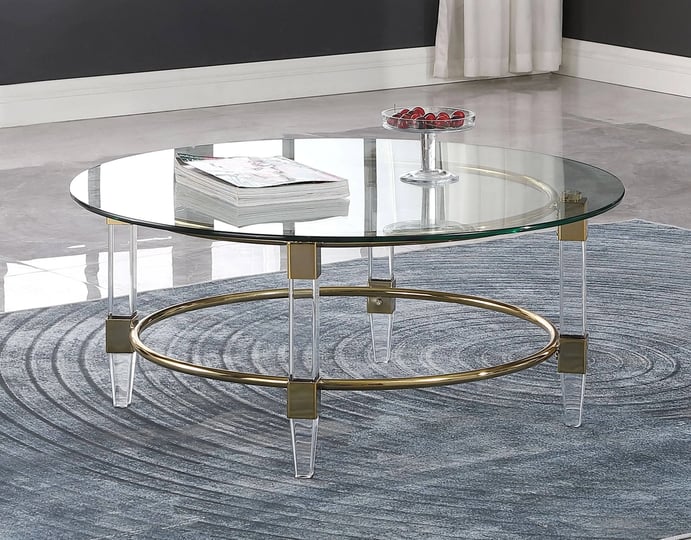 chintaly-4038-occ-gld-round-glass-cocktail-table-w-acrylic-legs-gold-plated-frame-1