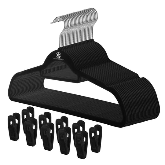 closet-accessories-black-velvet-hangers-ultra-slim-space-saving-notches-tie-bar-swivel-hook-with-mat-1