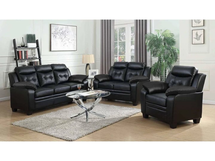 coaster-finley-3-piece-black-living-room-set-1