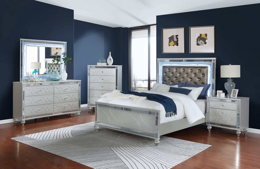 coaster-gunnison-5-piece-california-king-bedroom-set-with-led-lighting-silver-1
