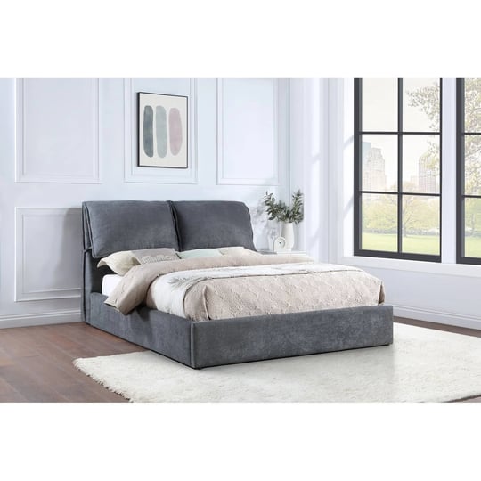 coaster-laurel-upholstered-queen-platform-bed-with-pillow-headboard-charcoal-grey-1