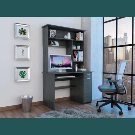 compu-180-hutch-desk-multiple-shelves-retractable-keyboard-tray-cpu-door-panel-one-drawer-grey-oak-s-1
