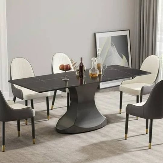 contemporary-8-person-dining-table-modern-black-stone-panel-gray-stainless-steel-curved-legs-size-78-1
