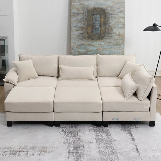 corduroy-modular-chaise-lounge-beige-u-shape-sectional-sofa-w-pillows-1