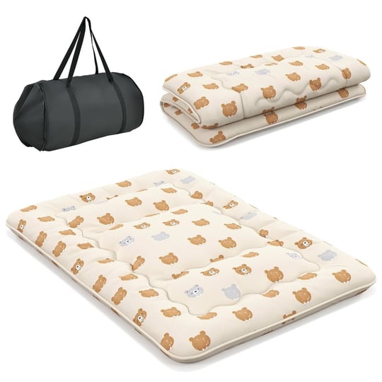 costway-full-futon-mattress-japanese-floor-pad-washable-cover-carry-bag-brown-bear-1