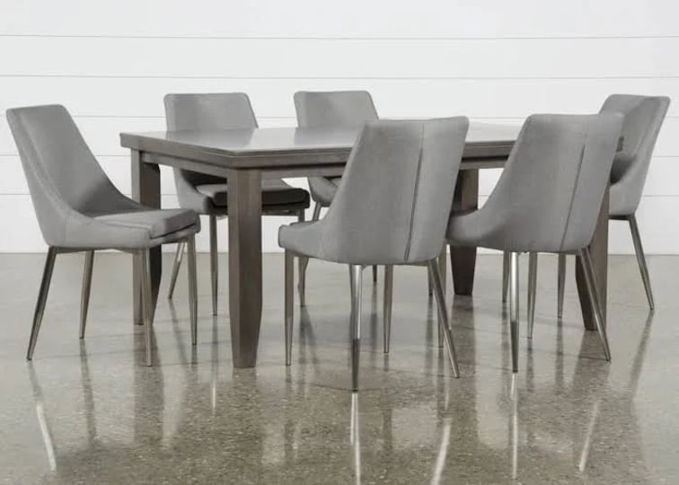 crown-mark-dining-set-with-bowery-ii-chairs-for-6-grey-wood-metal-42w-x-66d-30h-at-living-spaces-1
